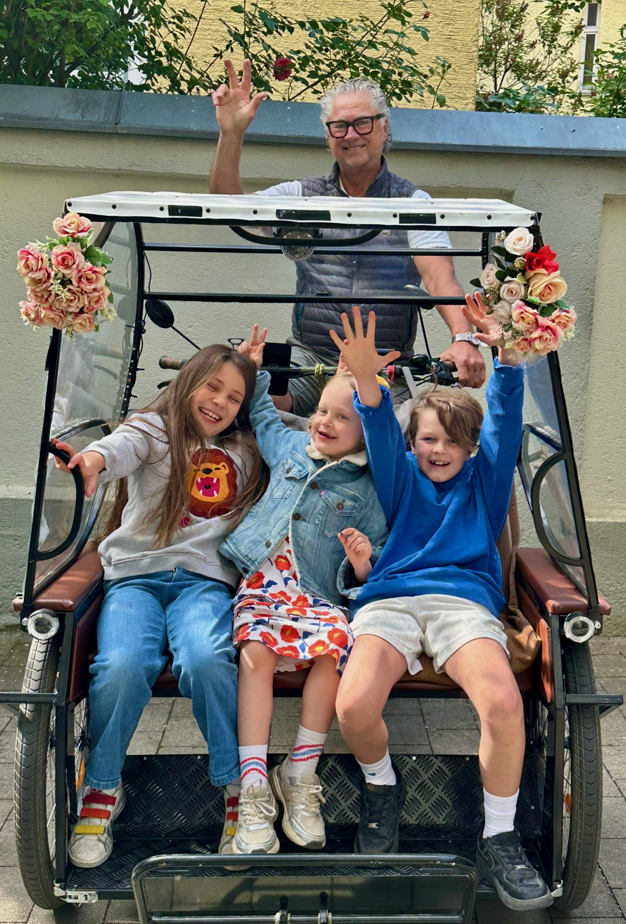 Kinder lieben Rikschafahren